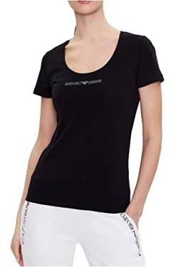 Emporio Armani Damen U-neck T-shirt Basic Cotton T Shirt, Schwarz, L EU von Emporio Armani