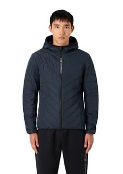 Emporio Armani EA7 Packable Premium Shield Daunenjacke für Herren mit Kapuze - 8NPB14, Mitternachtsblau, XL von Emporio Armani