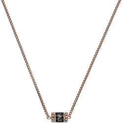 Emporio Armani Halskette Für Frauen, Gesamtlänge: 400+70mm Verstellbare Kette Größe Rondell: 10X8X2mm Rose Gold Edelstahl Halskette, EGS2841221 von Emporio Armani