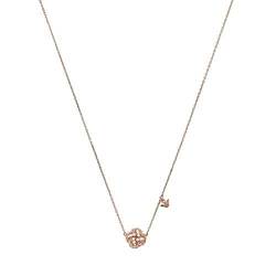 Emporio Armani Halskette Für Frauen, Gesamtlänge: 40Cm + 7Cm Verstellbare Kette Größe Knoten: 9mm Rose Gold Sterling Silber Halskette, EG3537221 von Emporio Armani