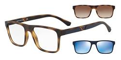 Emporio Armani Herren 0EA4115 Sonnenbrille, Braun (Matte Havana), 54 von Emporio Armani