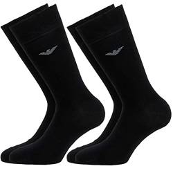 Emporio Armani Herren 2-Pack Short Socks, Black X, Einheitsgröße (2er Pack) von Emporio Armani