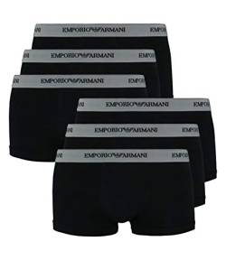 Emporio Armani Herren Boxershorts 111357-CC717 6er Pack, Farbe:Schwarz, Wäschegröße:S, Menge:6er Pack (2X 3er), Artikel:-00120 Black von Emporio Armani