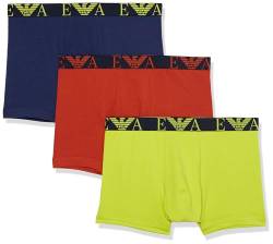 Emporio Armani Herren Emporio Armani Men's 3-pack Bold Monogram Boxer Shorts, Rust/Lime/Ink, L EU von Emporio Armani