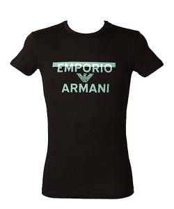 Emporio Armani Herren Emporio Armani Men's Crew Neck T-shirt Megalogo T Shirt, Schwarz, L EU von Emporio Armani