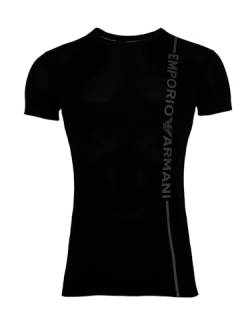 Emporio Armani Herren Emporio Armani Men's Crew Neck T-shirt Side Logo T Shirt, Schwarz, L EU von Emporio Armani