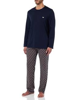 Emporio Armani Herren Emporio Armani Men's Pattern Mix Pajama Set, Marine Print/Marine, L EU von Emporio Armani