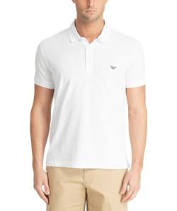 Emporio Armani Herren-Poloshirt, Kurzarmshirt mit Kragen und Knöpfen, Reine Baumwolle Artikel 211804 4R482 Poloshirt s/arm, 00010 Bianco - White, M von Emporio Armani