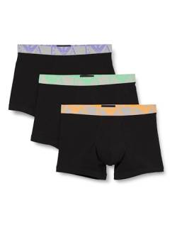 Emporio Armani Herren Stretch Cotton Bold Monogram 3-Pack Boxer, Black/Black/Black, XL (3er Pack) von Emporio Armani