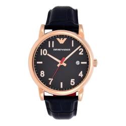 Emporio Armani Herrenuhr 3-Zeiger-Werk Datum Edelstahl roségoldfarben, AR11135 von Emporio Armani