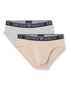 Emporio Armani Men's 2-Pack Endurance Brief, Rope/Melange Grey, X-Large von Emporio Armani