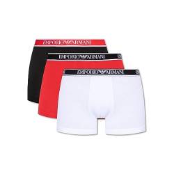 Emporio Armani Men's 3-Pack Core Logoband Trunk, White/Black/Red, XX-Large von Emporio Armani