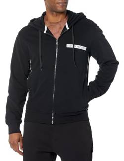 Emporio Armani Men's Brushed Terry Zipped Sweatshirt, Black, Large von Emporio Armani