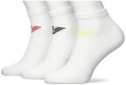 Emporio Armani Men's Casual 3-Pack 3 Pack Sneaker Socks, White/White/White, L/XL von Emporio Armani