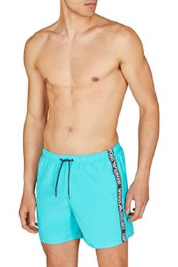 Emporio Armani Men's Denim Tape Boxer Short Swim Trunks, Turquoise, 52 von Emporio Armani