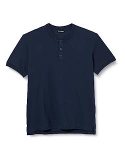 Emporio Armani Men's Eagle Patch Short Sleeve Shirt Polo, Navy Blue, XL von Emporio Armani