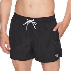 Emporio Armani Men's Embroidery Logo Boxer Short Swim Trunks, Black, 50 von Emporio Armani