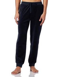 Emporio Armani Men's Jacquard Chenille Cuffed Trousers with Bold Logo, Marine, Small von Emporio Armani