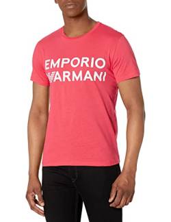 Emporio Armani Men's Logo Band Crew Neck T-Shirt, Coral, L von Emporio Armani