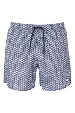 Emporio Armani Men's Micropattern Boxer Short Swim Trunks, White, 48 von Emporio Armani