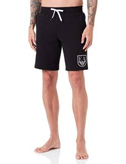 Emporio Armani Mens Men's Shield Logo Terry Bermuda Shorts Pants, Black, XL von Emporio Armani