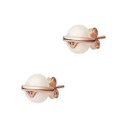 Emporio Armani Ohrringe Für Frauen, Größe Perle: 9-10mm Rose Gold Sterling Silber Ohrringe, EG3535221 von Emporio Armani