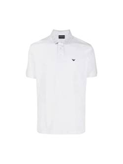 Emporio Armani Poloshirt mit kurzen Ärmeln für Herren, Farbe Weiß. Zusammensetzung: 100% Baumwolle, weiß, XL von Emporio Armani