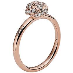 Emporio Armani Ring Für Frauen, Größe Knoten: 8mm, Höhe 2mm Rose Gold Sterling Silber Ring, EG3540221 von Emporio Armani
