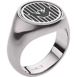 Emporio Armani Ring Für Männer, Größe: 26X24X2mm Silber Edelstahl Ring, EGS2727040 von Emporio Armani