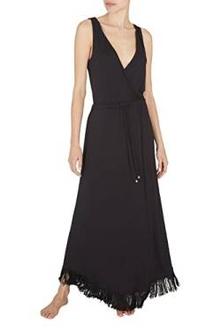 Emporio Armani Swimwear Damen Emporio Armani Women's Fringes Viscose Long Dress, Schwarz, XL EU von Emporio Armani