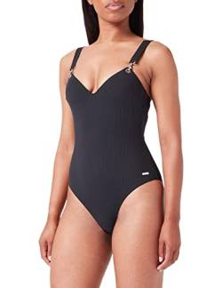 Emporio Armani Swimwear Damen Emporio Armani Women's Ribbed Lycra Padded One Piece Swimsuit, Schwarz, XS EU von Emporio Armani