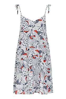 Emporio Armani Swimwear Damen Maxi All Over Print Modal Dress, White Abstract Pr, M von Emporio Armani