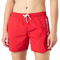 Emporio Armani Swimwear Men's Boxer Embroidery Logo Swim Trunks, Ruby Red, 52 von Emporio Armani