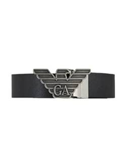 Emporio Armani Twin Buckle Reversible Herren Gürtel Schwarz ONE Size von Emporio Armani