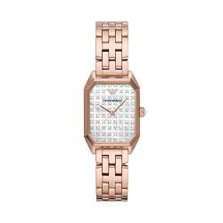 Emporio Armani Uhr für Damen , Zweizeiger Uhrwerk, 24mm Rose Gold Edelstahlgehäuse mit Edelstahlarmband, AR11389 von Emporio Armani