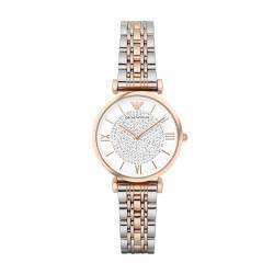 Emporio Armani Uhr für Damen , Zweizeiger Uhrwerk, 32mm Rose Gold Edelstahlgehäuse mit Edelstahlarmband, AR1926 von Emporio Armani