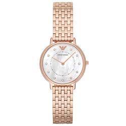 Emporio Armani Uhr für Damen , Zweizeiger Uhrwerk, 32mm Rose Gold Edelstahlgehäuse mit einem Edelstahlarmband, AR11006 von Emporio Armani
