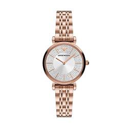 Emporio Armani Uhr für Damen , Zweizeiger Uhrwerk, 32mm Rose Gold Edelstahlgehäuse mit einem Edelstahlarmband, AR11446 von Emporio Armani