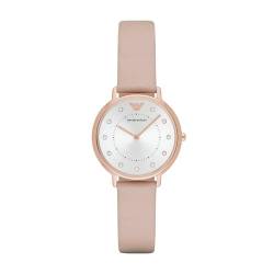 Emporio Armani Uhr für Damen , Zweizeiger Uhrwerk, 32mm Rose Gold Edelstahlgehäuse mit einem Lederarmband, AR2510 von Emporio Armani