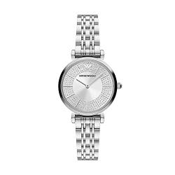 Emporio Armani Uhr für Damen , Zweizeiger Uhrwerk, 32mm Silbernes Edelstahlgehäuse mit Edelstahlarmband, AR11445 von Emporio Armani