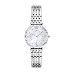 Emporio Armani Uhr für Damen , Zweizeiger Uhrwerk, 32mm Silbernes Edelstahlgehäuse mit Edelstahlarmband, AR2507 von Emporio Armani