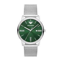 Emporio Armani Uhr für Herren Minimalist Quarz/3 Zeigerwerk Datum 42 mm Gehäusegröße mit Edelstahlarmband AR11578 von Emporio Armani