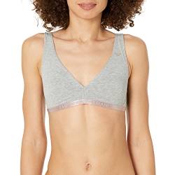 Emporio Armani Underwear Damen Bralette Basic Cotton Bra, Grey, L (2er Pack) von Emporio Armani