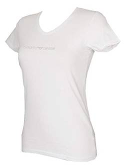 Emporio Armani Underwear Damen Visibility-Basic Cotton T-Shirt, Weiß (Bianco 00010), 36 (Herstellergröße:S) von Emporio Armani