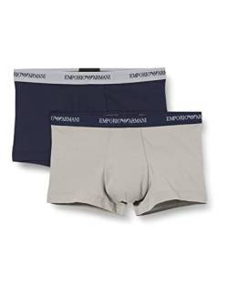 Emporio Armani Underwear Herren 2-Pack-Trunk Essential Core Logoband Retroshorts, Schwarz 1, XXL (2er Pack) von Emporio Armani
