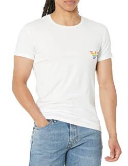 Emporio Armani Underwear Herren Rainbow T-Shirt, White, XL von Emporio Armani