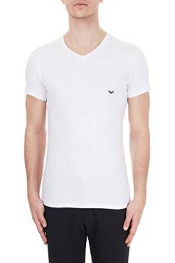 Emporio Armani Underwear Herren T-Shirt Iconic Logoband Schlafanzugoberteil, Weiß 2, XL von Emporio Armani