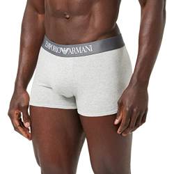 Emporio Armani Underwear Herren Trunk Iconic Logoband Retroshorts, Gris, m von Emporio Armani