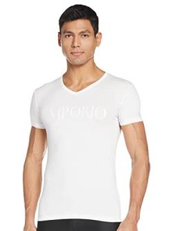 Emporio Armani Underwear Herren V Neck T-Shirt Essential Megalogol, White, XL von Emporio Armani