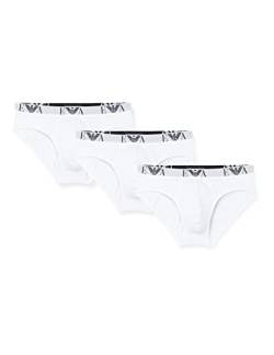 Emporio Armani Underwear Homme Emporio Armani Men's Basic-Essential Monogram 3-Pack Brief Slip, Blanc, L (3er Pack) von Emporio Armani